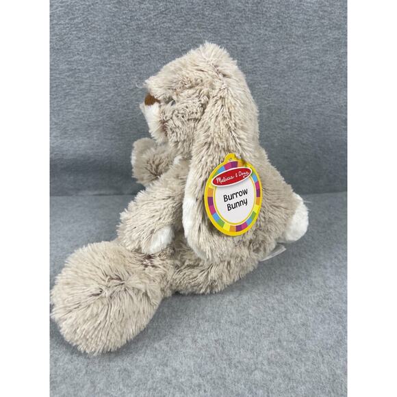 Melissa and‎ Doug BURROW BUNNY Rabbit Big Feet Plush Stuffed Animal New NWT - Picture 2 of 6